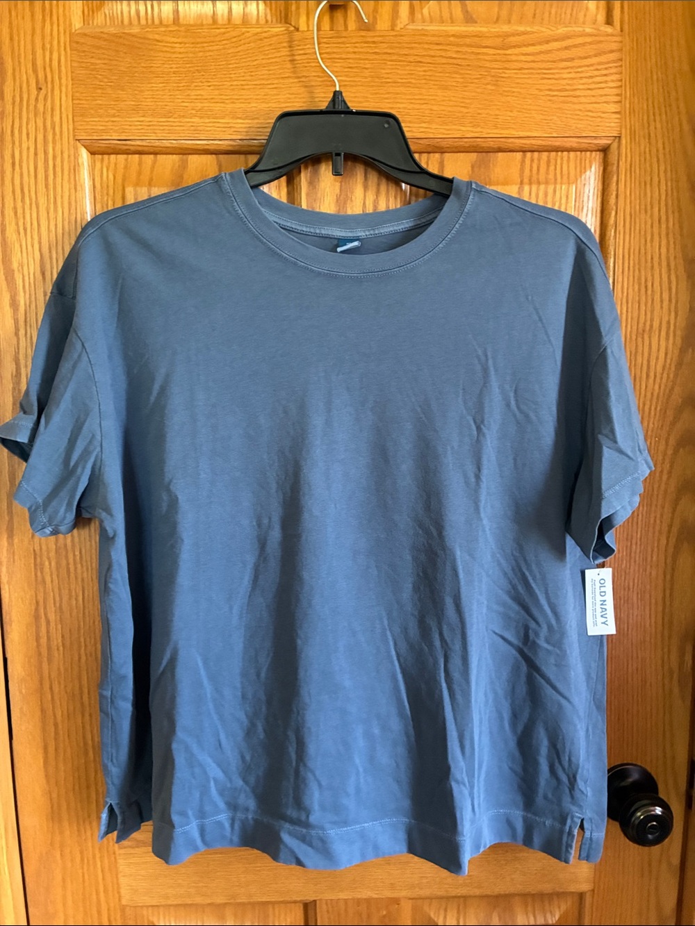 Old Navy Women's Slate Blue Short-Sleeve Crew Tee